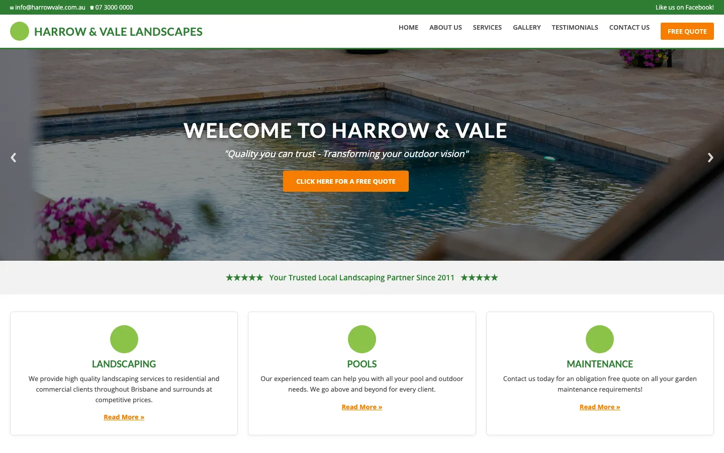 A dated business website